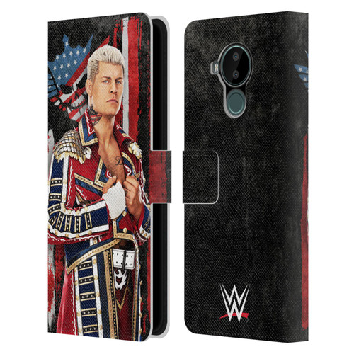 WWE Cody Rhodes Superstar Flag Leather Book Wallet Case Cover For Nokia C30