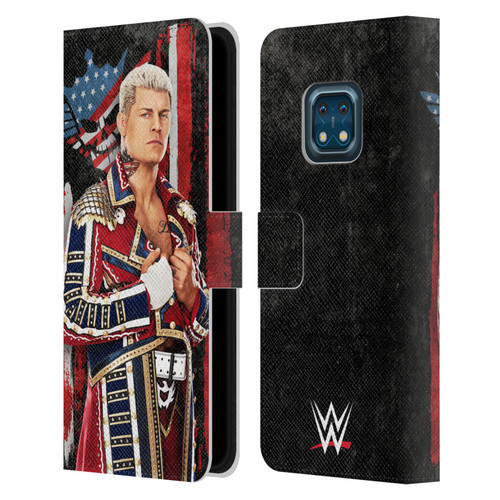WWE Cody Rhodes Superstar Flag Leather Book Wallet Case Cover For Nokia XR20