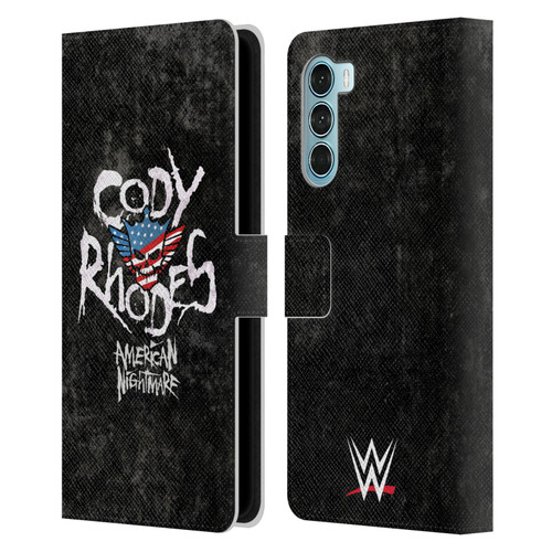 WWE Cody Rhodes Distressed Name Leather Book Wallet Case Cover For Motorola Edge S30 / Moto G200 5G
