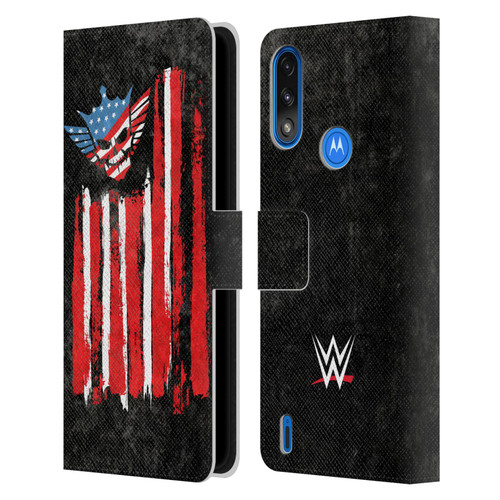WWE Cody Rhodes American Nightmare Flag Leather Book Wallet Case Cover For Motorola Moto E7 Power / Moto E7i Power