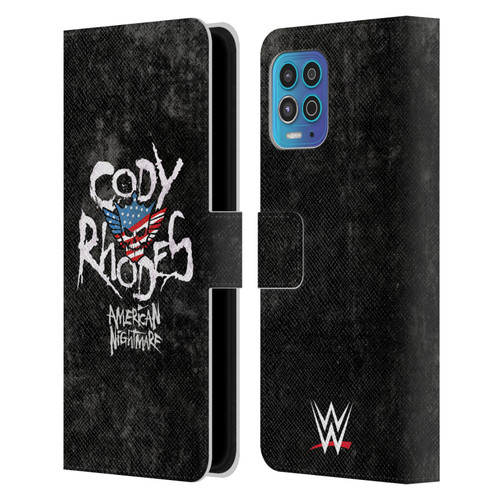 WWE Cody Rhodes Distressed Name Leather Book Wallet Case Cover For Motorola Moto G100
