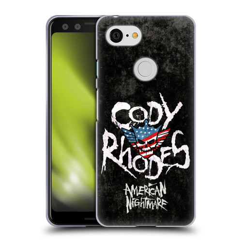 WWE Cody Rhodes Distressed Name Soft Gel Case for Google Pixel 3