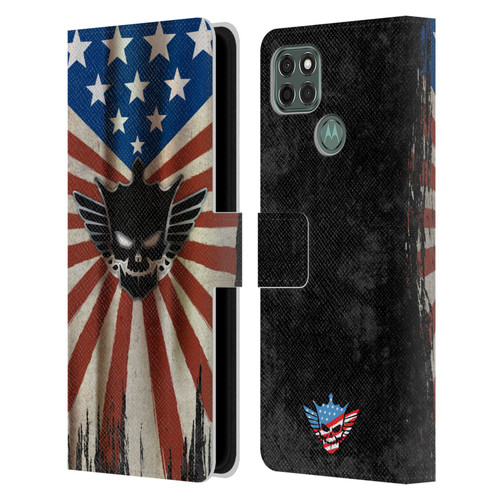 WWE Cody Rhodes Distressed Flag Leather Book Wallet Case Cover For Motorola Moto G9 Power