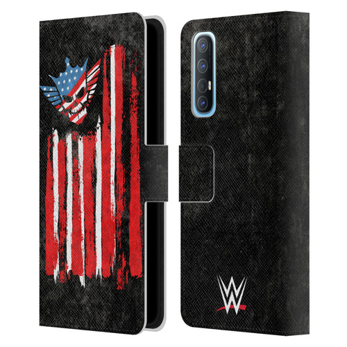 WWE Cody Rhodes American Nightmare Flag Leather Book Wallet Case Cover For OPPO Find X2 Neo 5G
