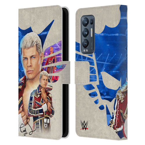 WWE Cody Rhodes Superstar Graphics Leather Book Wallet Case Cover For OPPO Find X3 Neo / Reno5 Pro+ 5G