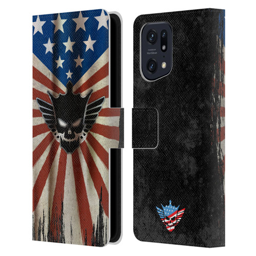 WWE Cody Rhodes Distressed Flag Leather Book Wallet Case Cover For OPPO Find X5