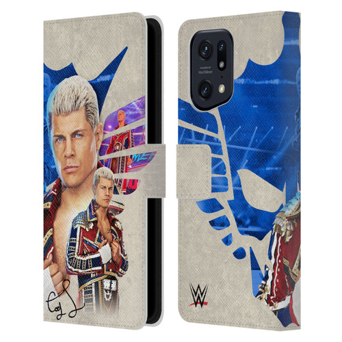 WWE Cody Rhodes Superstar Graphics Leather Book Wallet Case Cover For OPPO Find X5 Pro