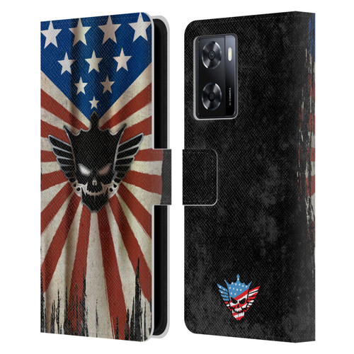 WWE Cody Rhodes Distressed Flag Leather Book Wallet Case Cover For OPPO A57s