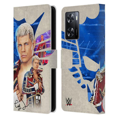 WWE Cody Rhodes Superstar Graphics Leather Book Wallet Case Cover For OPPO A57s