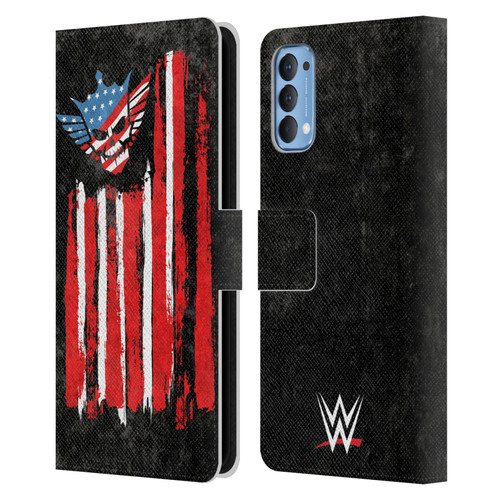 WWE Cody Rhodes American Nightmare Flag Leather Book Wallet Case Cover For OPPO Reno 4 5G