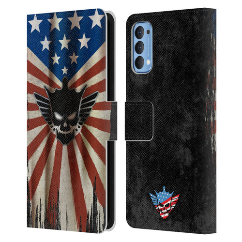 WWE Cody Rhodes Distressed Flag Leather Book Wallet Case Cover For OPPO Reno 4 5G