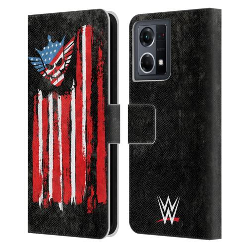 WWE Cody Rhodes American Nightmare Flag Leather Book Wallet Case Cover For OPPO Reno8 4G