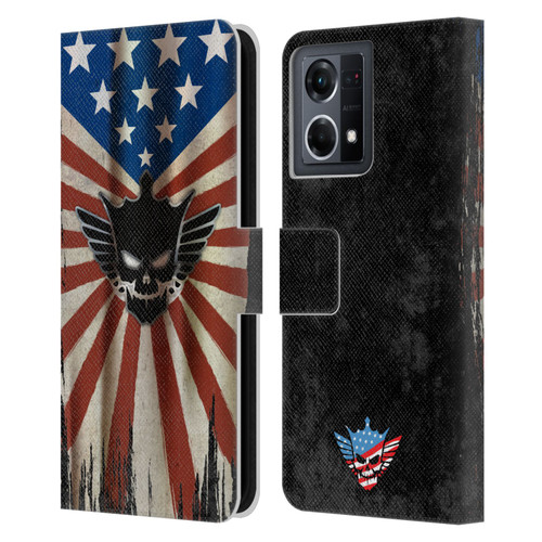 WWE Cody Rhodes Distressed Flag Leather Book Wallet Case Cover For OPPO Reno8 4G