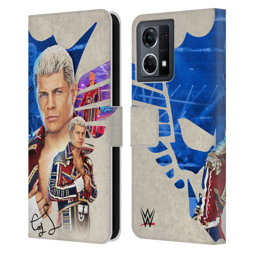 WWE Cody Rhodes Superstar Graphics Leather Book Wallet Case Cover For OPPO Reno8 4G