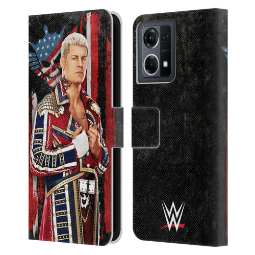 WWE Cody Rhodes Superstar Flag Leather Book Wallet Case Cover For OPPO Reno8 4G