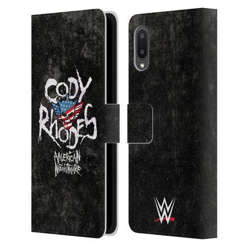 WWE Cody Rhodes Distressed Name Leather Book Wallet Case Cover For Samsung Galaxy A02/M02 (2021)