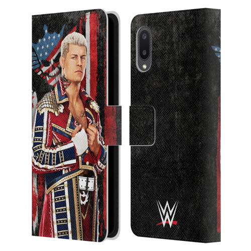 WWE Cody Rhodes Superstar Flag Leather Book Wallet Case Cover For Samsung Galaxy A02/M02 (2021)