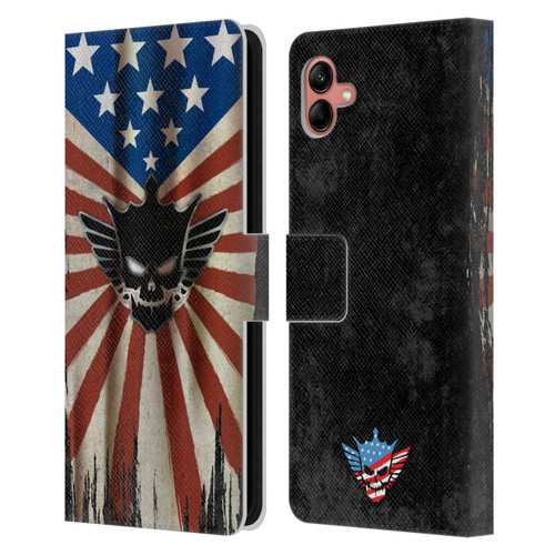 WWE Cody Rhodes Distressed Flag Leather Book Wallet Case Cover For Samsung Galaxy A04 (2022)