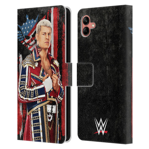 WWE Cody Rhodes Superstar Flag Leather Book Wallet Case Cover For Samsung Galaxy A04 (2022)