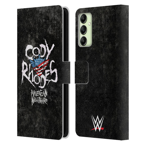 WWE Cody Rhodes Distressed Name Leather Book Wallet Case Cover For Samsung Galaxy A14 5G