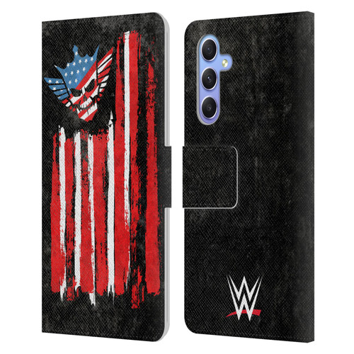 WWE Cody Rhodes American Nightmare Flag Leather Book Wallet Case Cover For Samsung Galaxy A34 5G