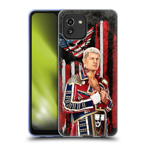 WWE Cody Rhodes American Nightmare Flag Soft Gel Case for Samsung Galaxy A03 (2021)