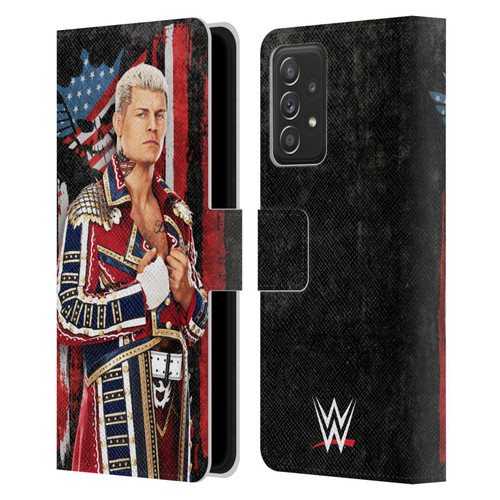 WWE Cody Rhodes Superstar Flag Leather Book Wallet Case Cover For Samsung Galaxy A52 / A52s / 5G (2021)