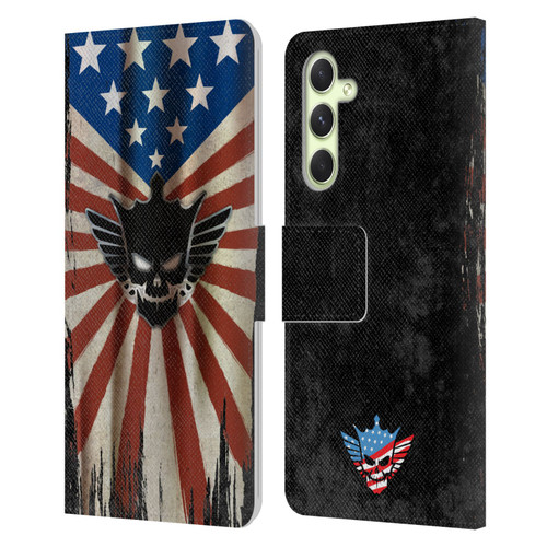 WWE Cody Rhodes Distressed Flag Leather Book Wallet Case Cover For Samsung Galaxy A54 5G