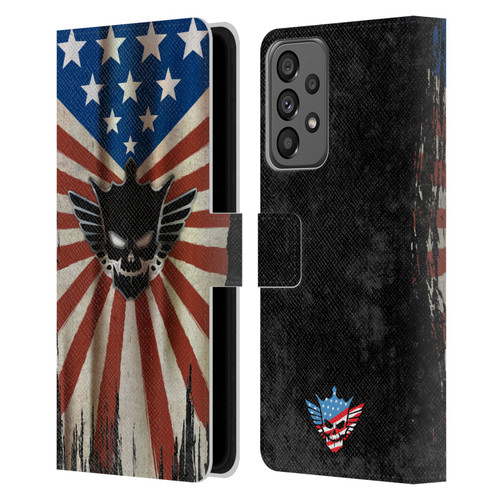 WWE Cody Rhodes Distressed Flag Leather Book Wallet Case Cover For Samsung Galaxy A73 5G (2022)
