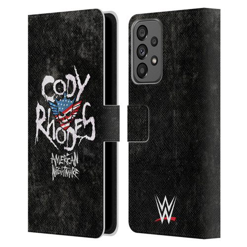 WWE Cody Rhodes Distressed Name Leather Book Wallet Case Cover For Samsung Galaxy A73 5G (2022)