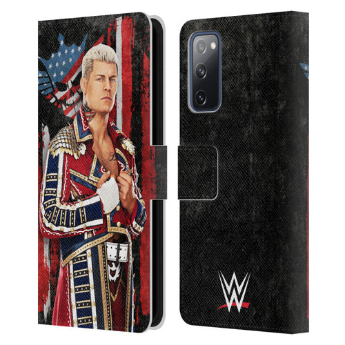 WWE Cody Rhodes Superstar Flag Leather Book Wallet Case Cover For Samsung Galaxy S20 FE / 5G
