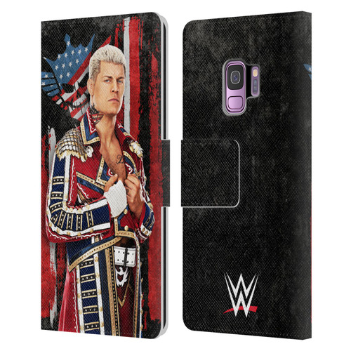 WWE Cody Rhodes Superstar Flag Leather Book Wallet Case Cover For Samsung Galaxy S9