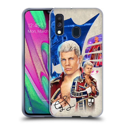 WWE Cody Rhodes Superstar Graphics Soft Gel Case for Samsung Galaxy A40 (2019)