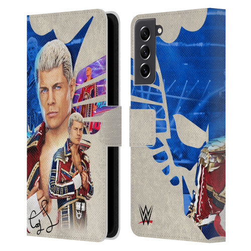 WWE Cody Rhodes Superstar Graphics Leather Book Wallet Case Cover For Samsung Galaxy S21 FE 5G