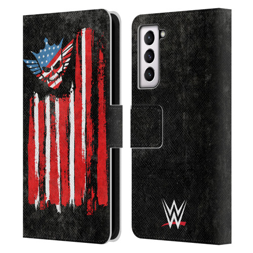 WWE Cody Rhodes American Nightmare Flag Leather Book Wallet Case Cover For Samsung Galaxy S21 5G