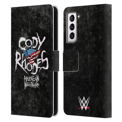 WWE Cody Rhodes Distressed Name Leather Book Wallet Case Cover For Samsung Galaxy S21 5G