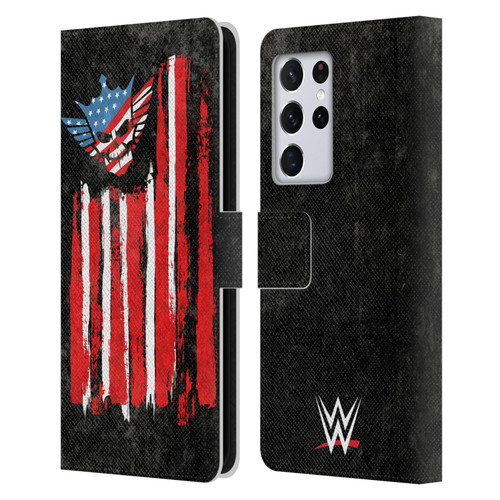 WWE Cody Rhodes American Nightmare Flag Leather Book Wallet Case Cover For Samsung Galaxy S21 Ultra 5G