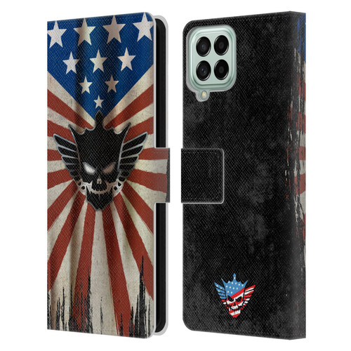 WWE Cody Rhodes Distressed Flag Leather Book Wallet Case Cover For Samsung Galaxy M33 (2022)