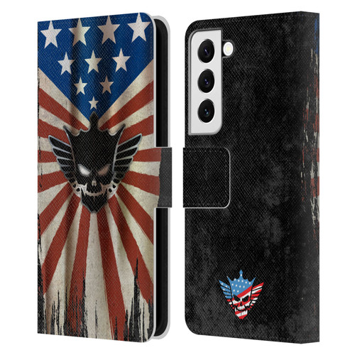 WWE Cody Rhodes Distressed Flag Leather Book Wallet Case Cover For Samsung Galaxy S22 5G