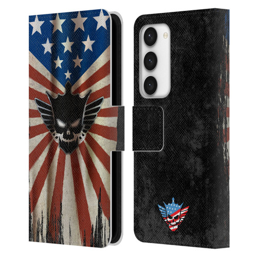 WWE Cody Rhodes Distressed Flag Leather Book Wallet Case Cover For Samsung Galaxy S23 5G