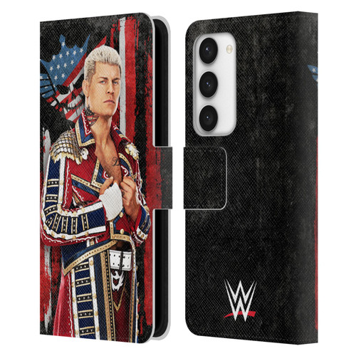WWE Cody Rhodes Superstar Flag Leather Book Wallet Case Cover For Samsung Galaxy S23 5G