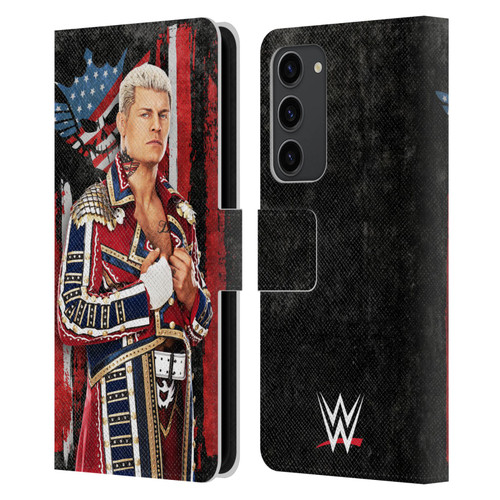 WWE Cody Rhodes Superstar Flag Leather Book Wallet Case Cover For Samsung Galaxy S23+ 5G