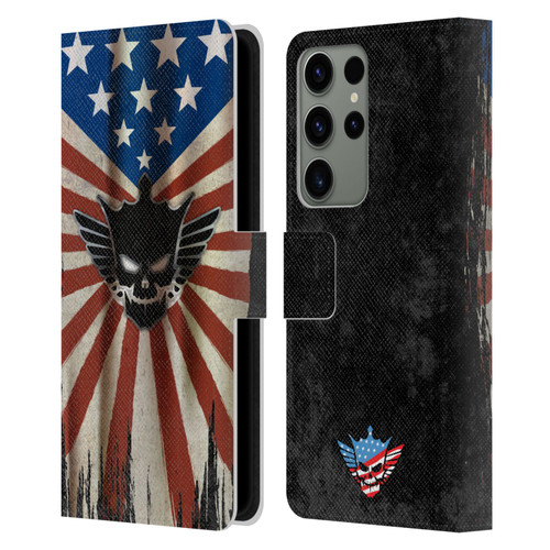WWE Cody Rhodes Distressed Flag Leather Book Wallet Case Cover For Samsung Galaxy S23 Ultra 5G