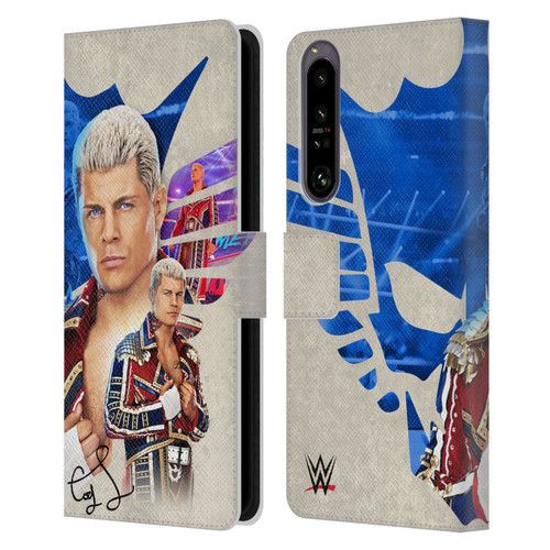 WWE Cody Rhodes Superstar Graphics Leather Book Wallet Case Cover For Sony Xperia 1 IV