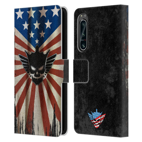 WWE Cody Rhodes Distressed Flag Leather Book Wallet Case Cover For Sony Xperia 5 IV