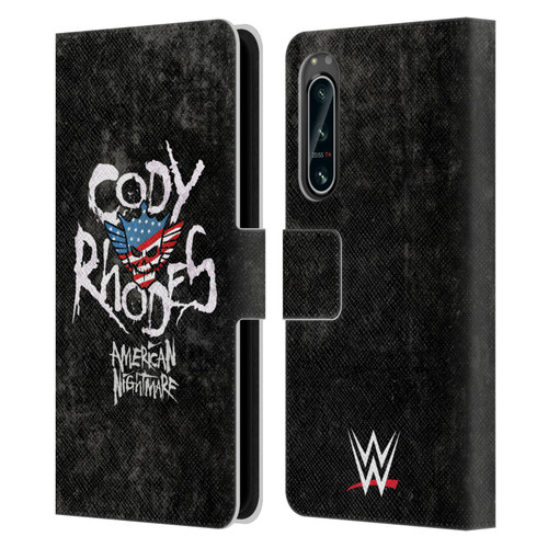 WWE Cody Rhodes Distressed Name Leather Book Wallet Case Cover For Sony Xperia 5 IV