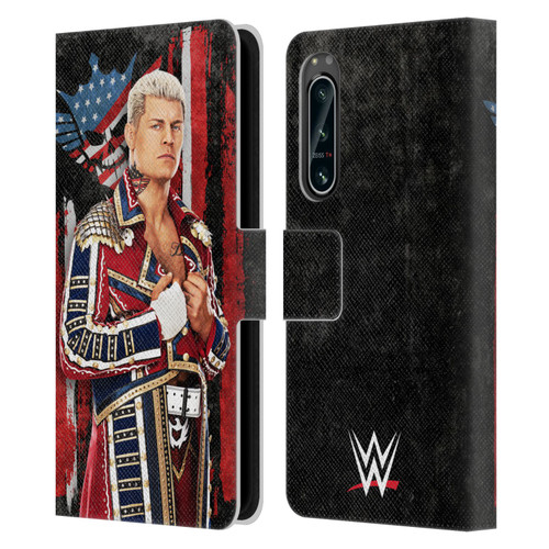 WWE Cody Rhodes Superstar Flag Leather Book Wallet Case Cover For Sony Xperia 5 IV