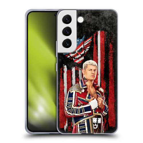 WWE Cody Rhodes American Nightmare Flag Soft Gel Case for Samsung Galaxy S22 5G