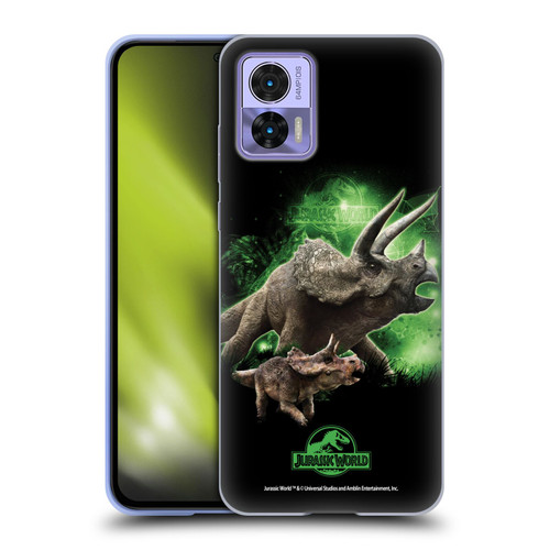 Jurassic World Key Art Triceratops Soft Gel Case for Motorola Edge 30 Neo 5G