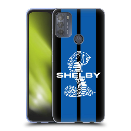 Shelby Car Graphics Blue Soft Gel Case for Motorola Moto G50